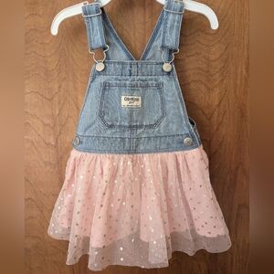 💖 OshKosh B'gosh Denim and Pink Tulle Skirtall